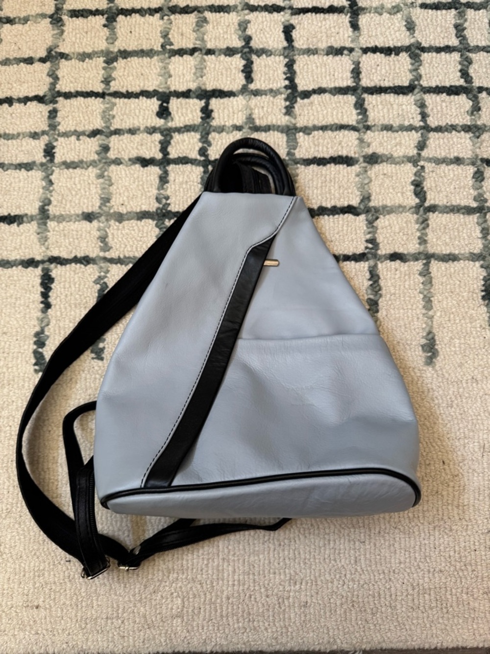 Made in Italy - Light Blue and Black Sling Backpack